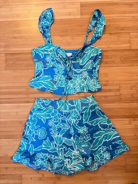 House of Harlow Floral Two-Piece Set